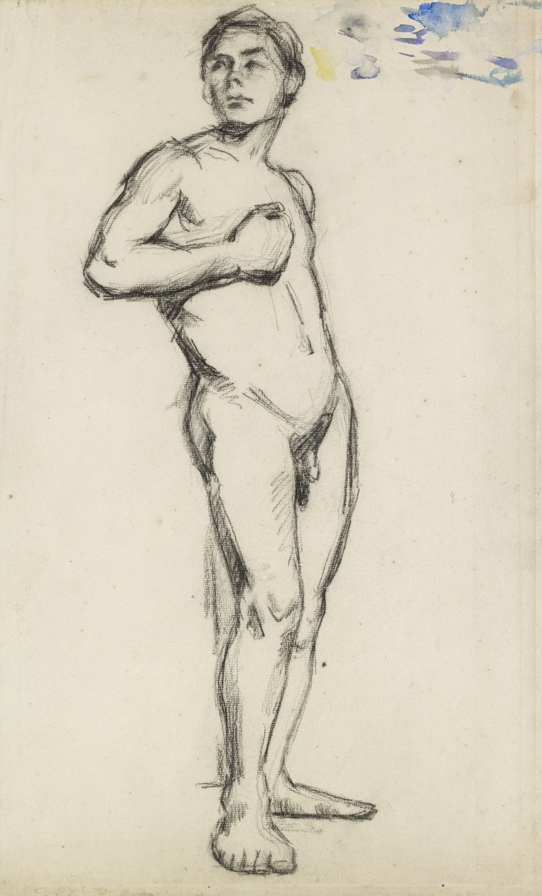 Nøgen mand, 1800-tallet af Paul Cézanne