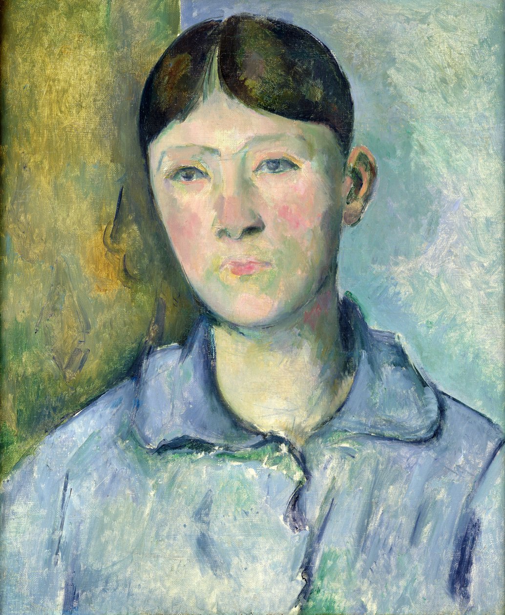 Portræt af Madame Cezanne, 1885-90 af Paul Cézanne