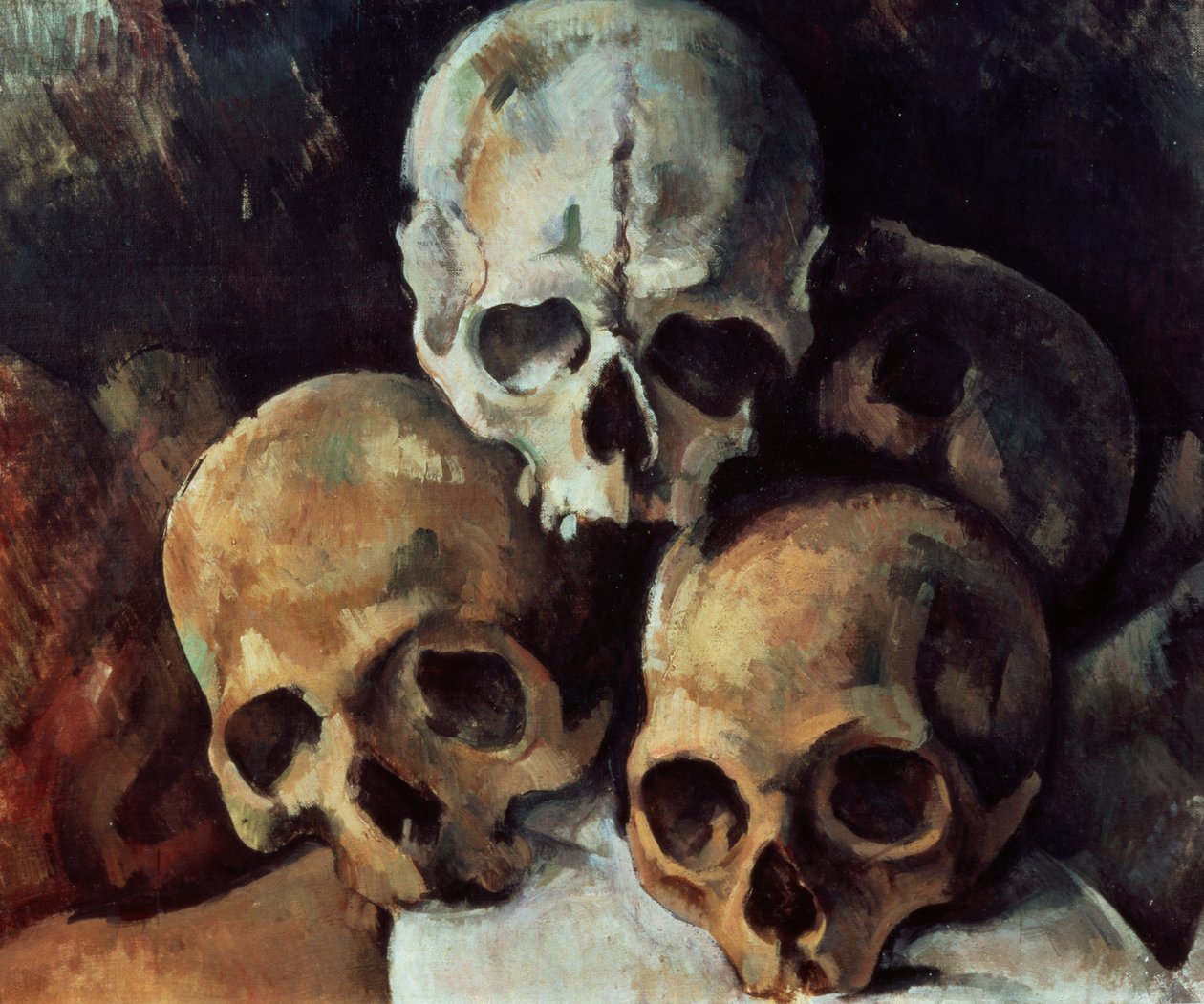 Pyramide af kranier, 1898-1900 af Paul Cézanne
