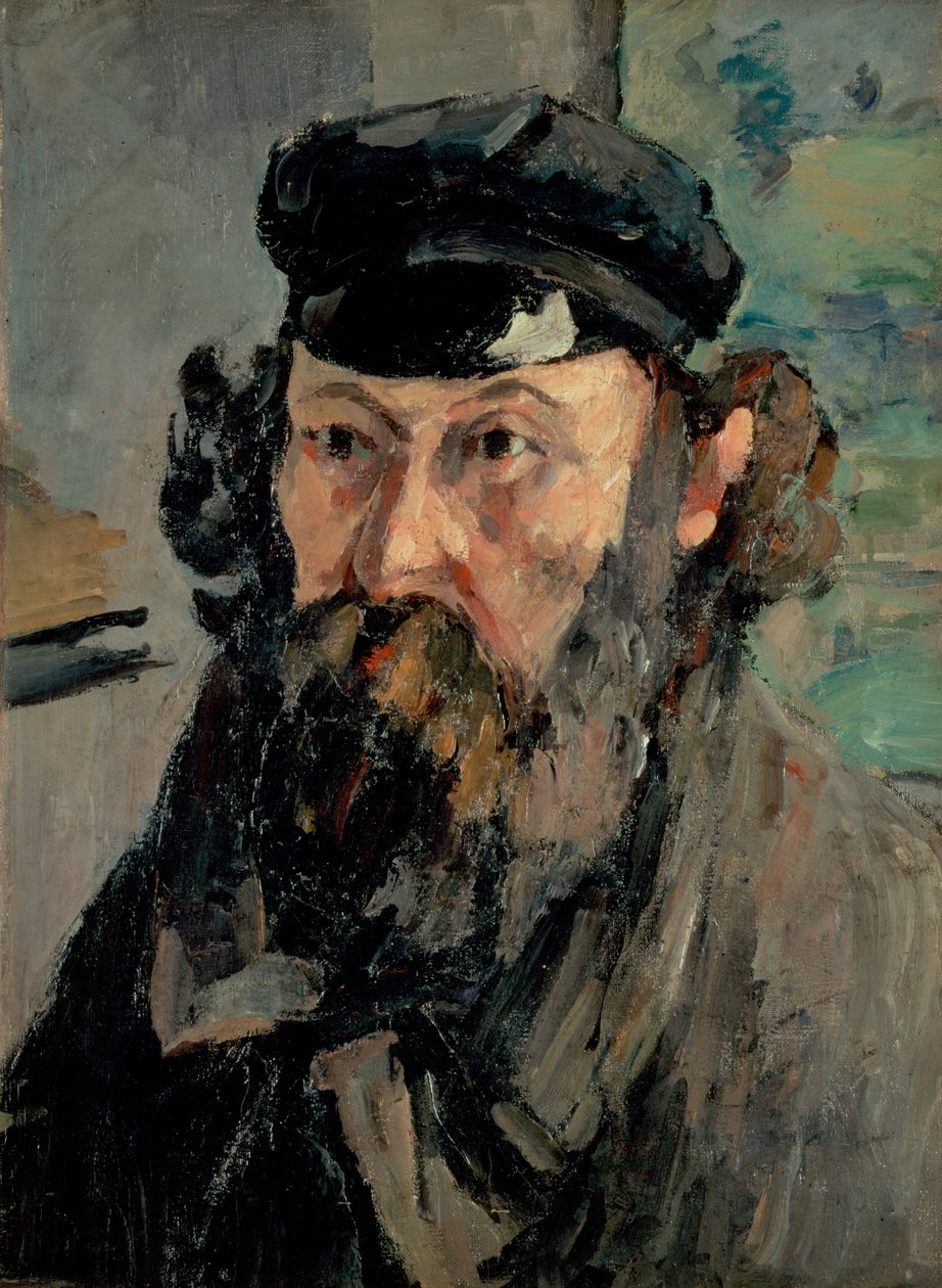 Selvportræt i en kasket af Paul Cézanne