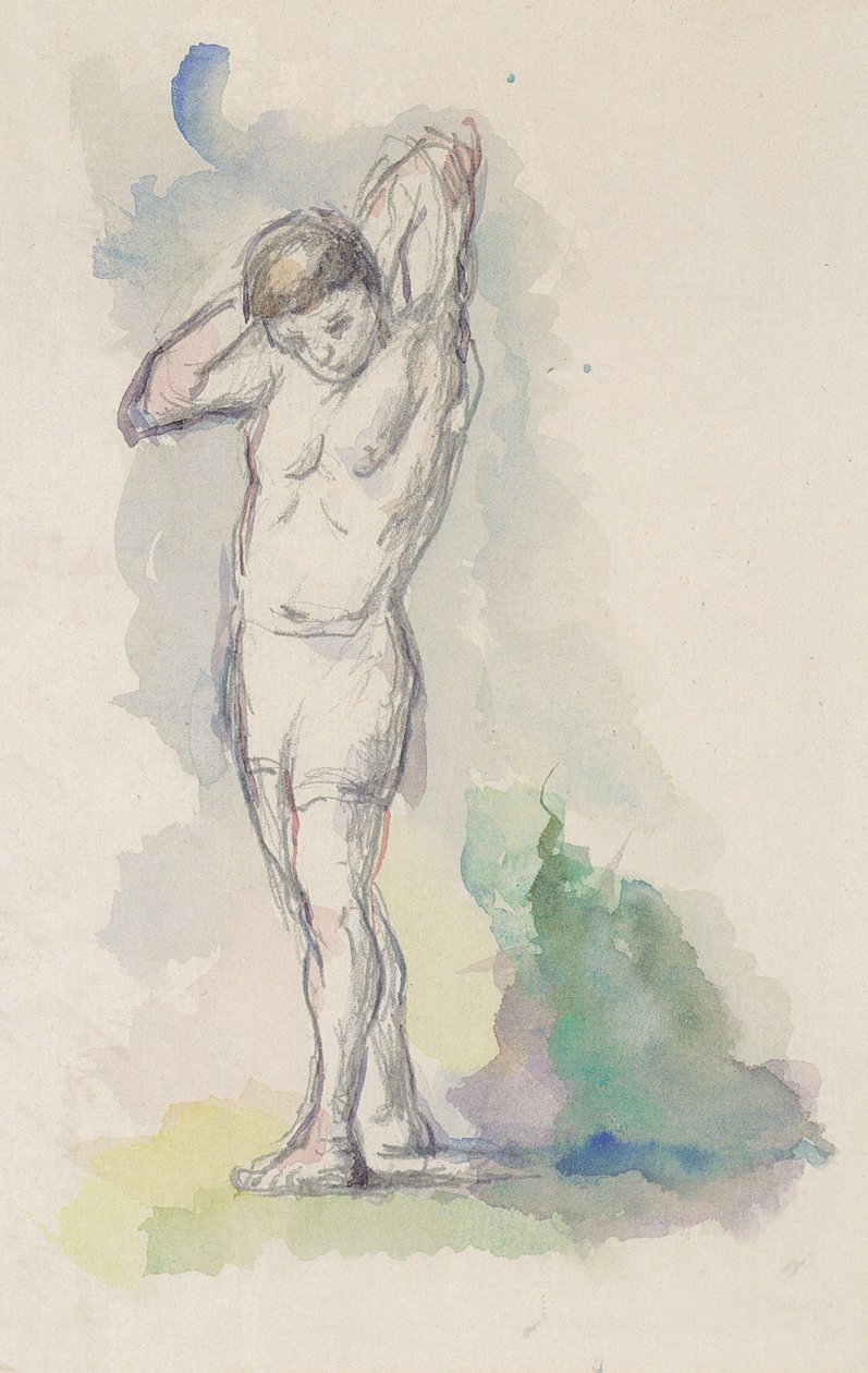 Stående bader af Paul Cézanne