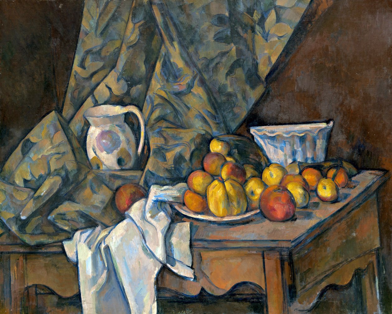 Stilleben med æbler og ferskner, ca. 1905 af Paul Cézanne