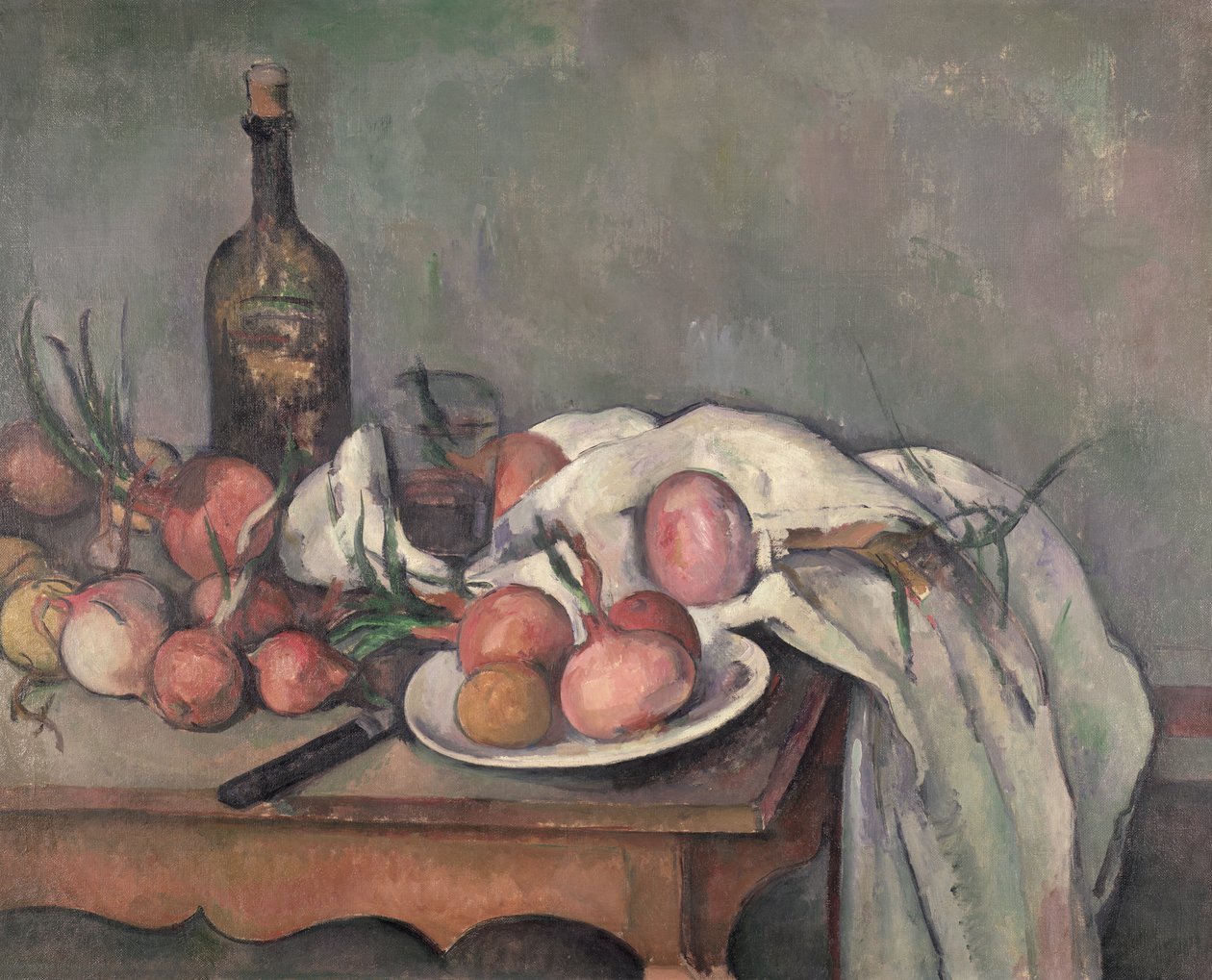 Stilleben med løg, ca. 1895 af Paul Cézanne