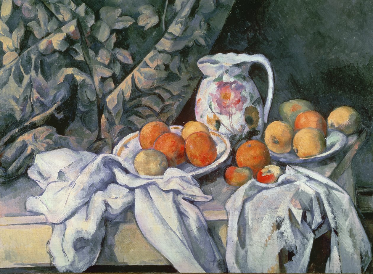 Stilleben med draperi, ca. 1899 af Paul Cézanne