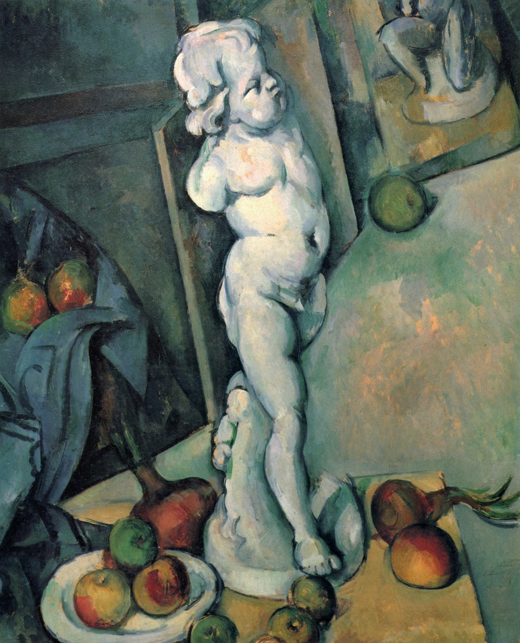 Stilleben med putto af Paul Cézanne