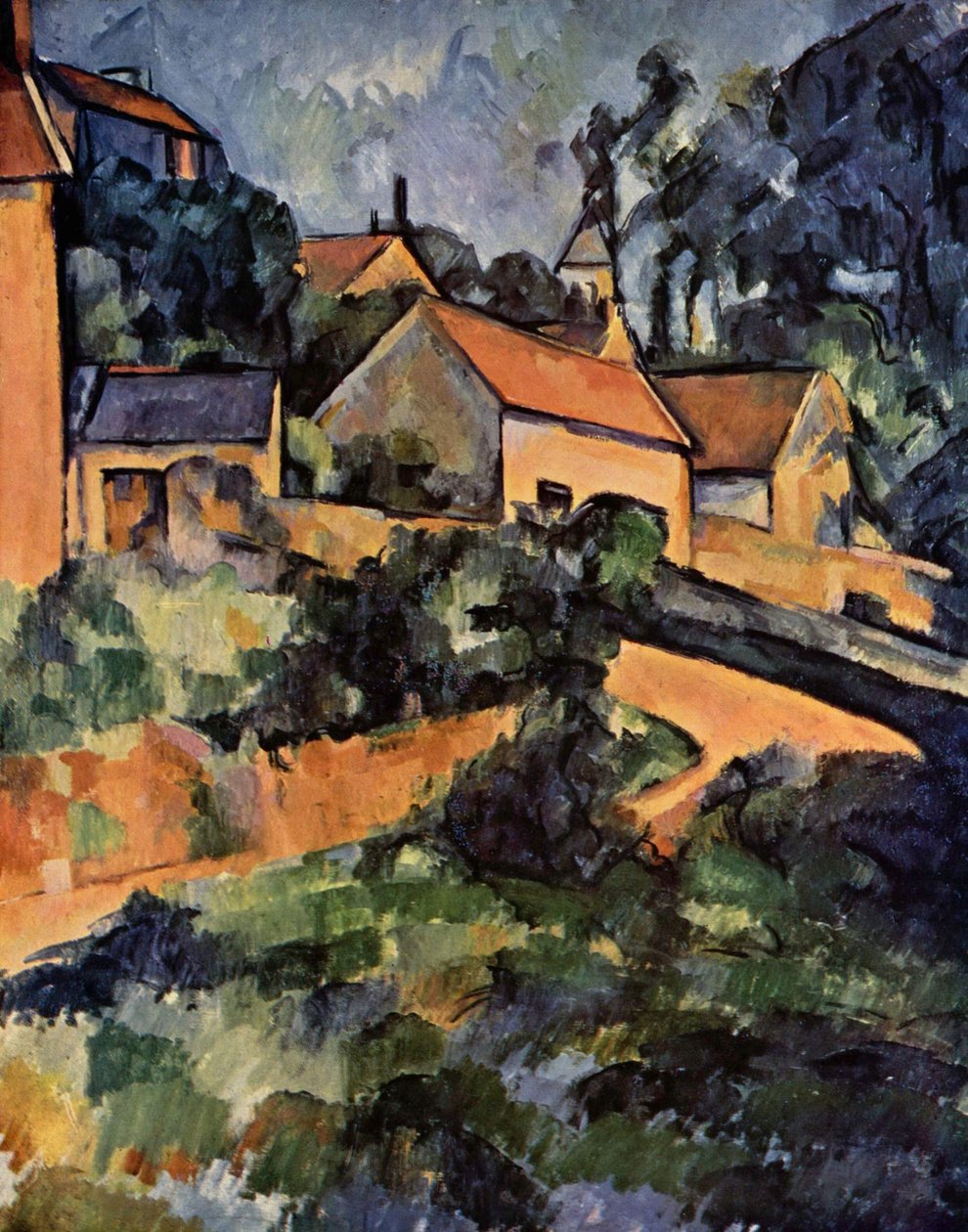 Vejkurve i Montgeroult af Paul Cézanne