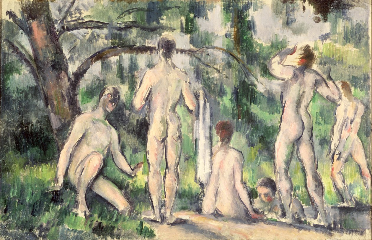 Studie af badende, c.1895-98 af Paul Cézanne