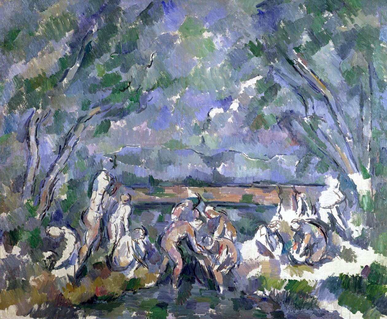 De badende, 1902-06 af Paul Cézanne