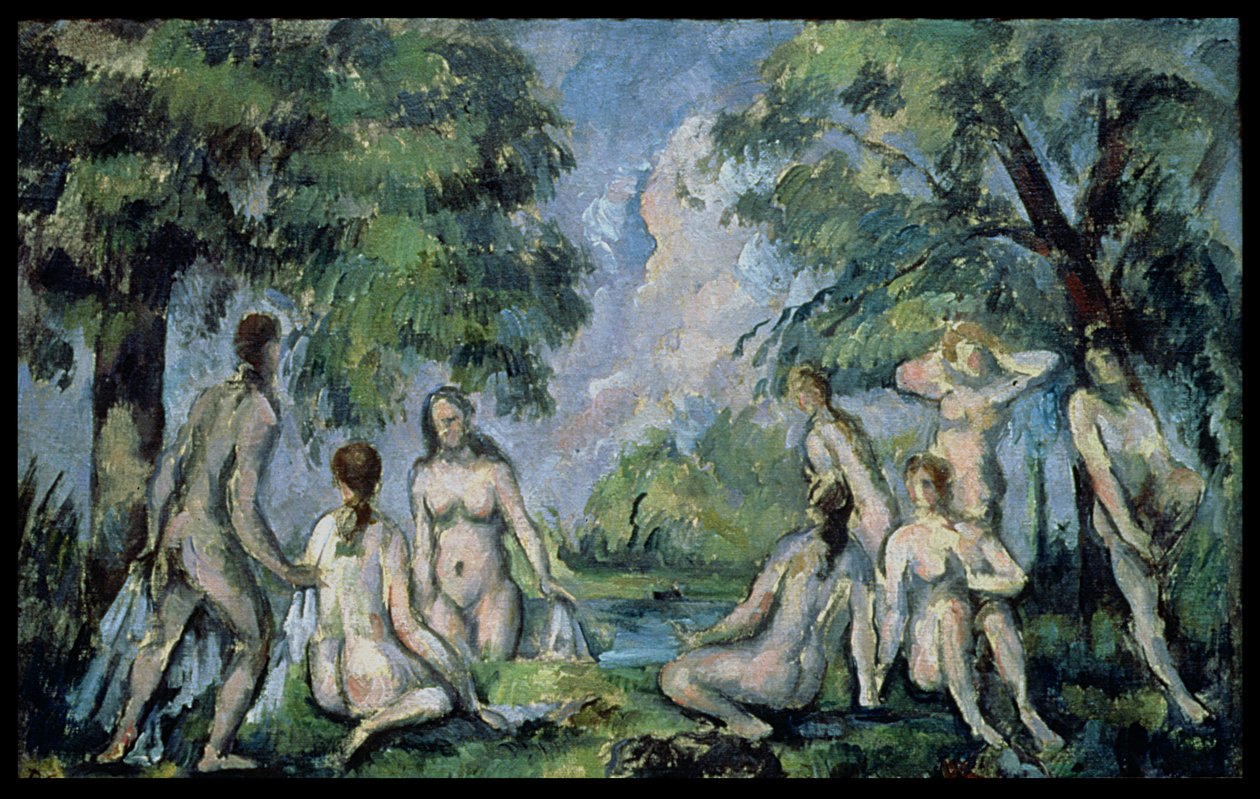 De badende, ca.1890-1900 af Paul Cézanne