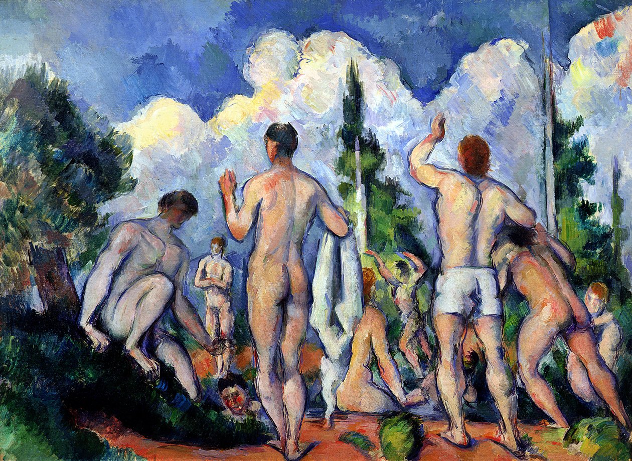 De badende, ca. 1890-92 af Paul Cézanne