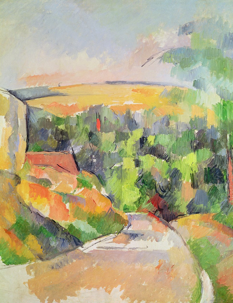 Bøjningen i vejen, 1900-06 af Paul Cézanne