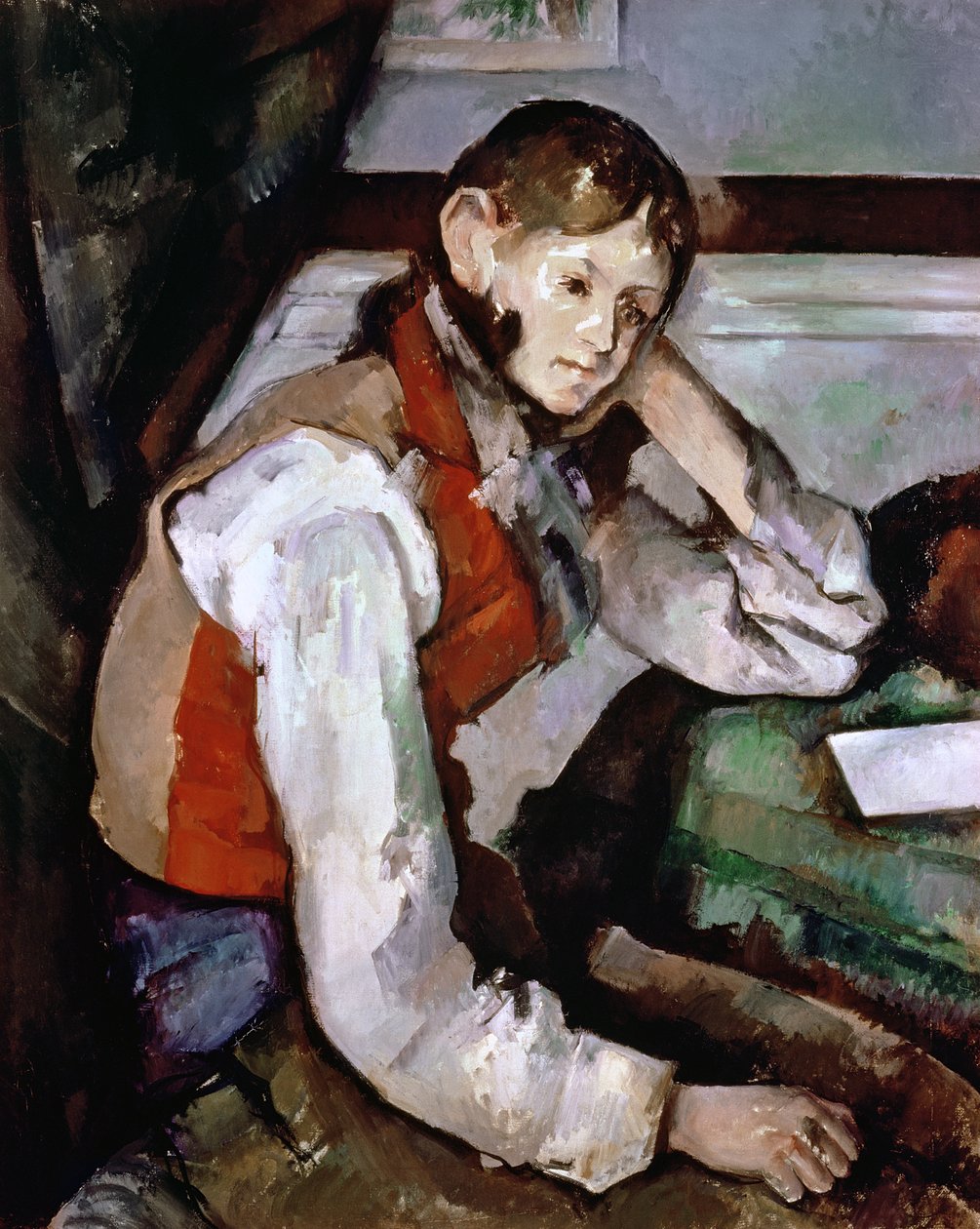 Drengen i den røde vest, 1888-90 af Paul Cézanne