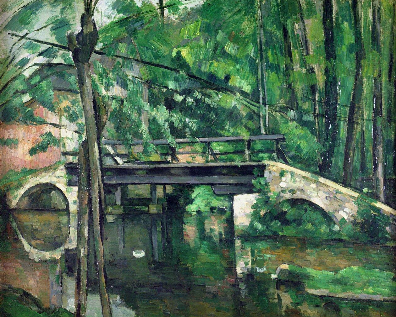 The Bridge at Maincy, eller The Bridge at Mennecy, eller The Little Bridge, c.1879 af Paul Cézanne