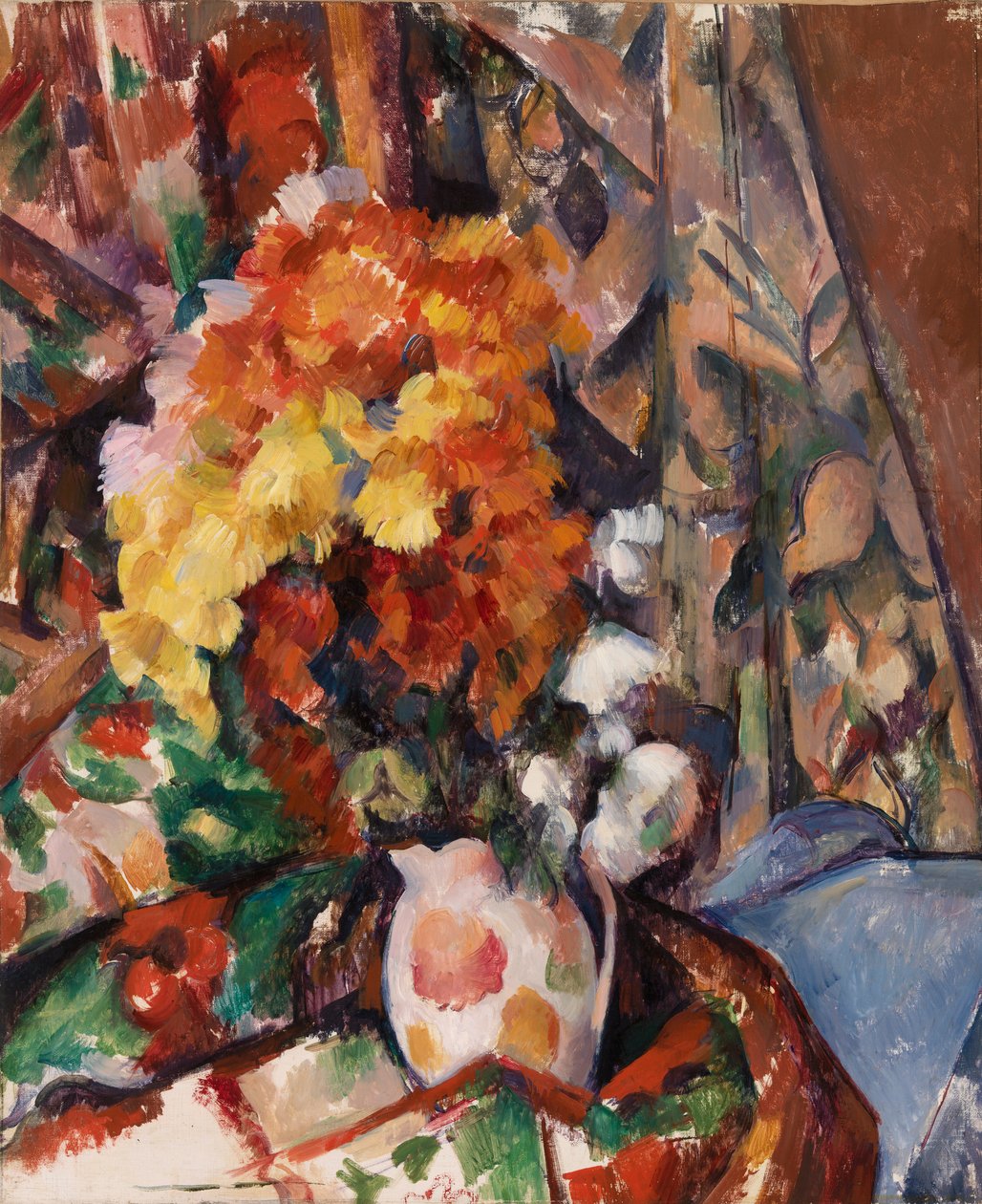 Den blomstrede vase af Paul Cézanne