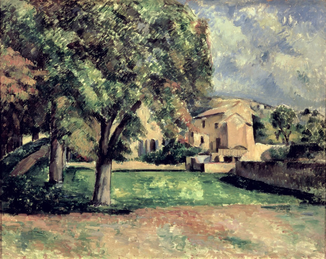 Træer i en park, Jas de Bouffan, 1885-87 af Paul Cézanne