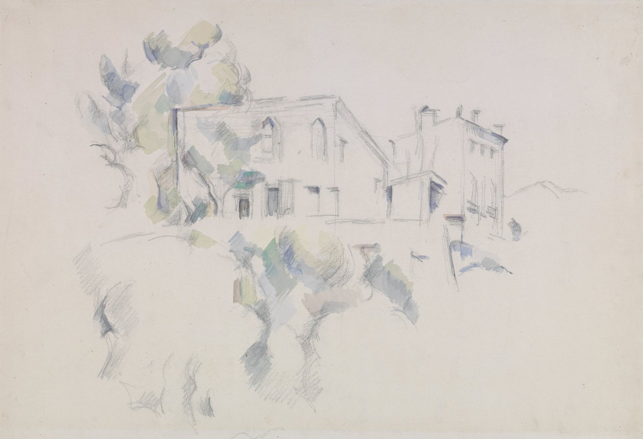 Udsigt til Château Noir af Paul Cézanne