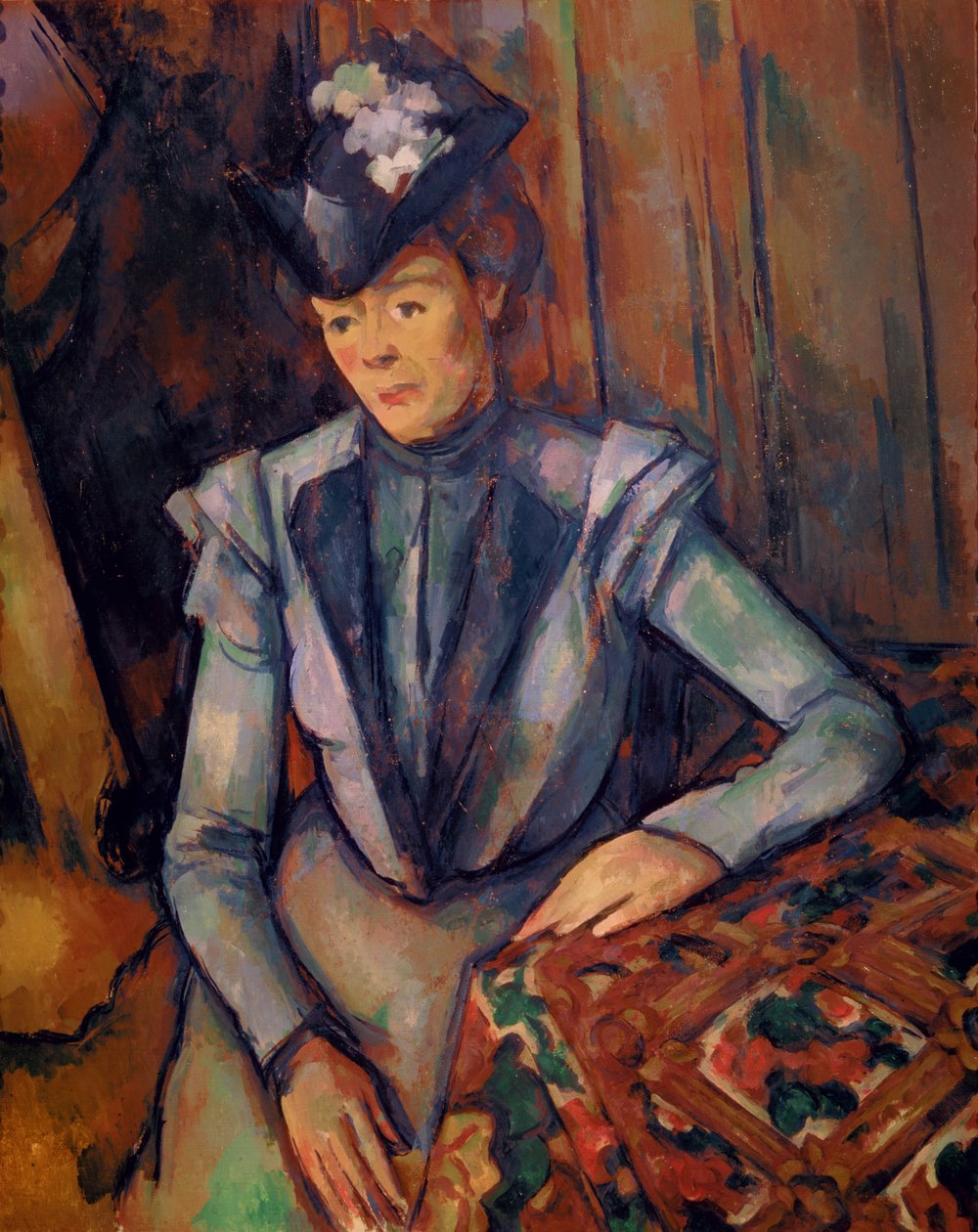 Kvinde i blåt (Madame Cezanne) 1900-02 af Paul Cézanne