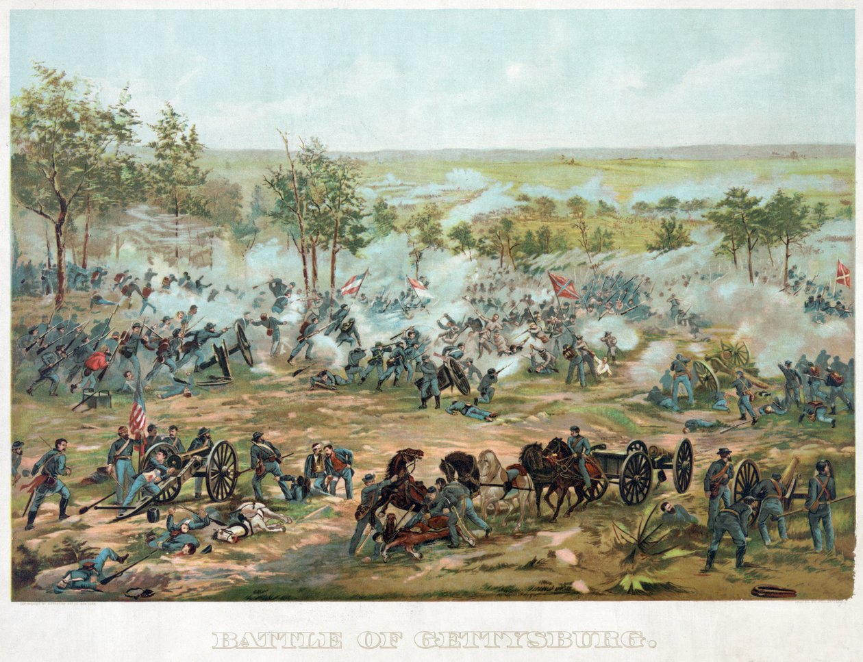 Slaget ved Gettysburg, pub. 1898 af Paul Dominique Philippoteaux