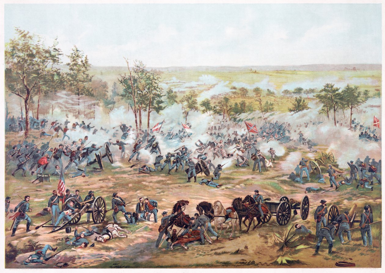 Slaget ved Gettysburg, pub. Kurz und Allison, 1891 af Paul Dominique Philippoteaux