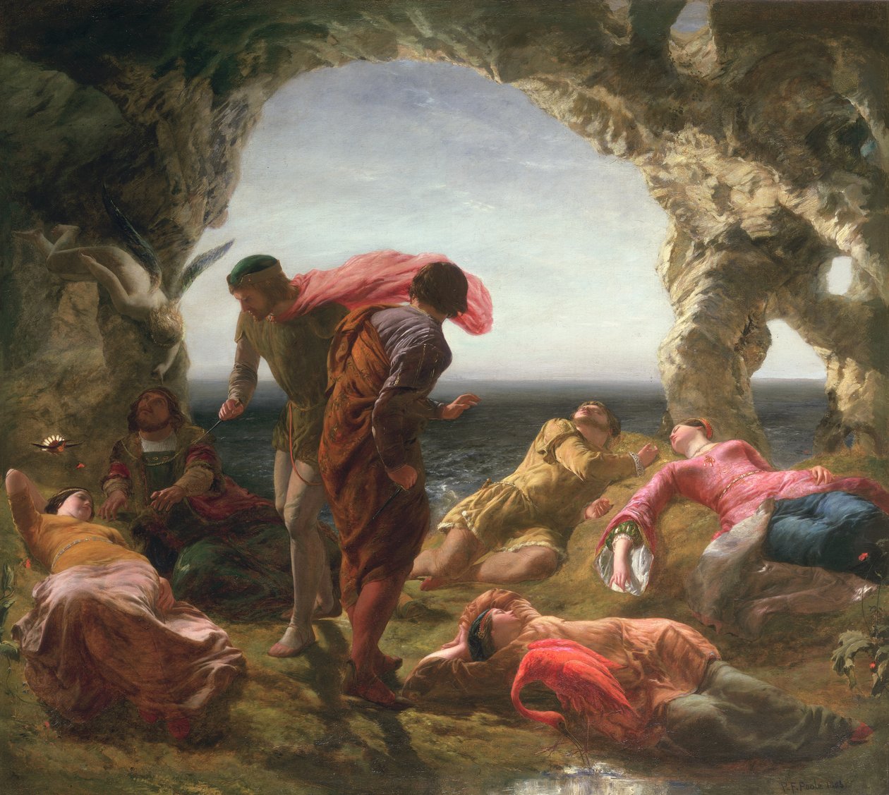 Scene fra Stormen, 1856 af Paul Falconer Poole