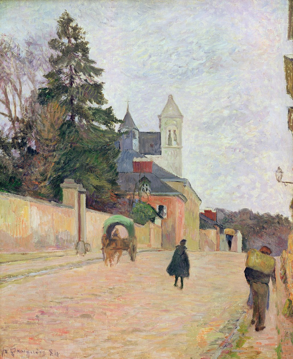 En landsbyvej, 1884 af Paul Gauguin