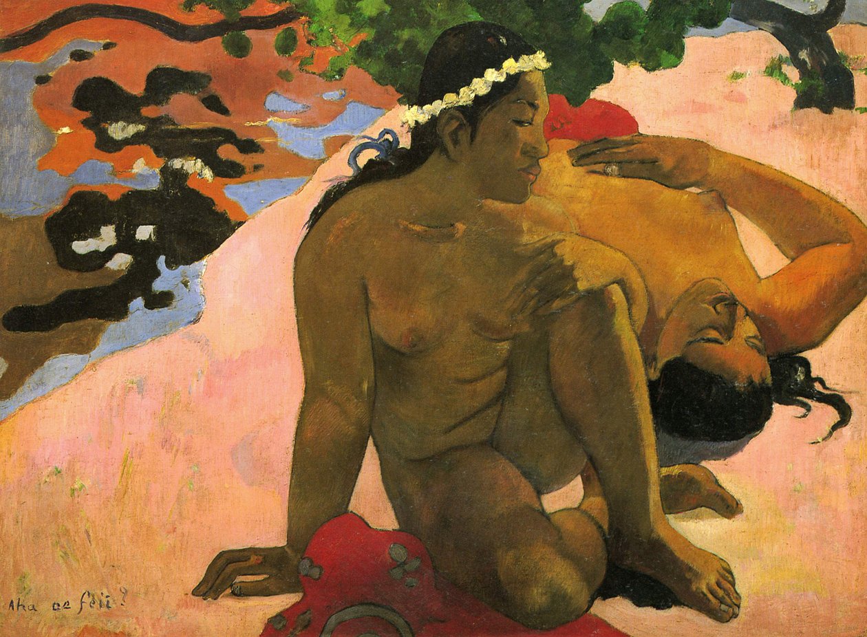Aha oe Feii (Er du jaloux), 1892 af Paul Gauguin