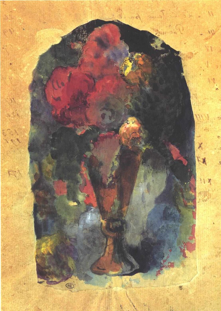 Blomstervase efter Delacroix af Paul Gauguin