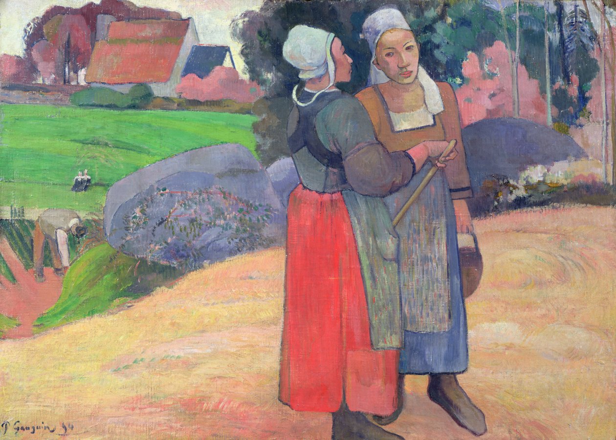 Bretonske bønder, 1894 af Paul Gauguin