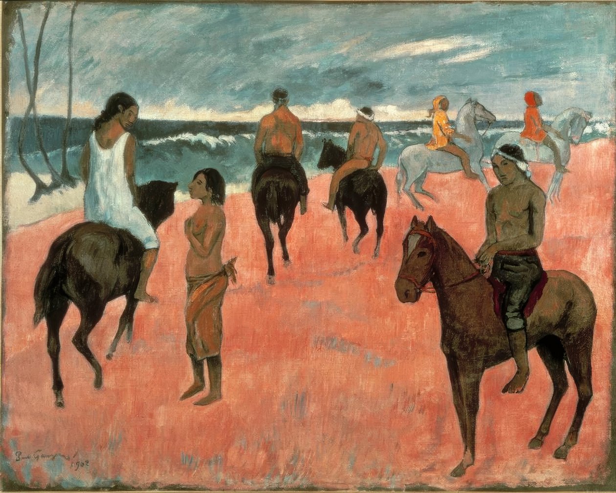 Ryttere på stranden af Paul Gauguin