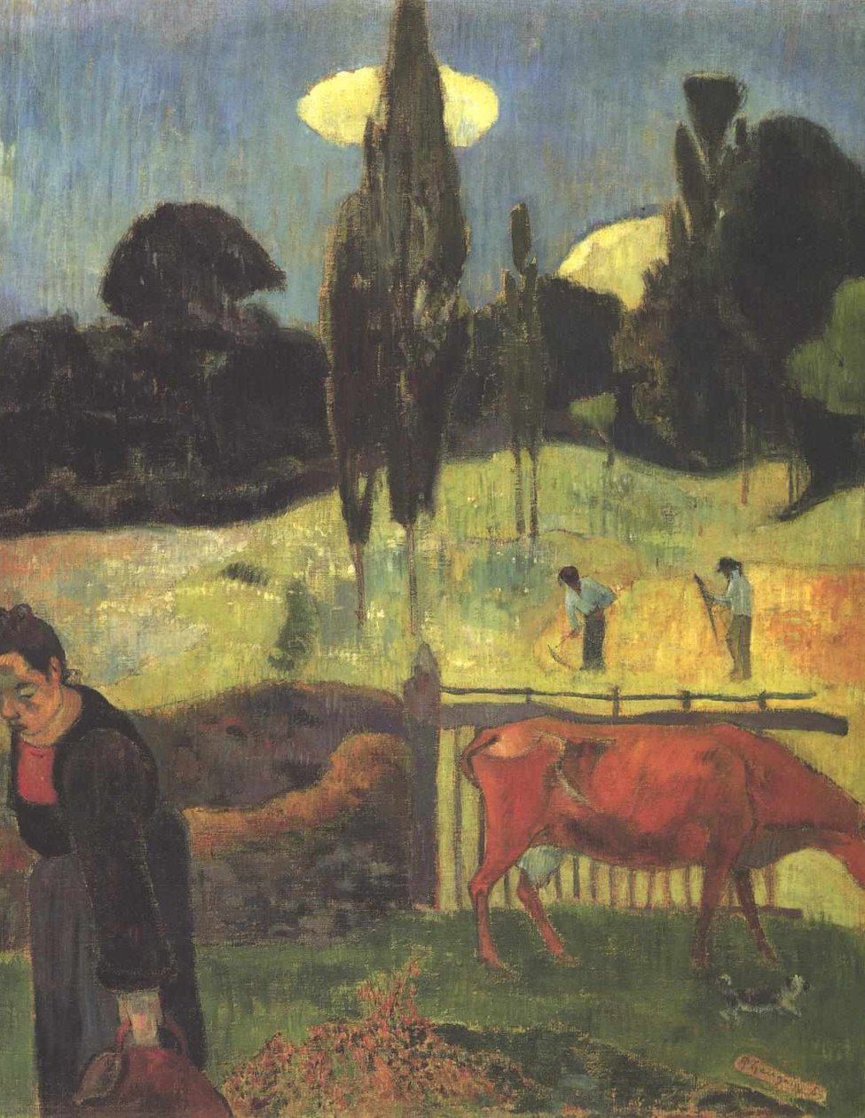 Den røde ko af Paul Gauguin