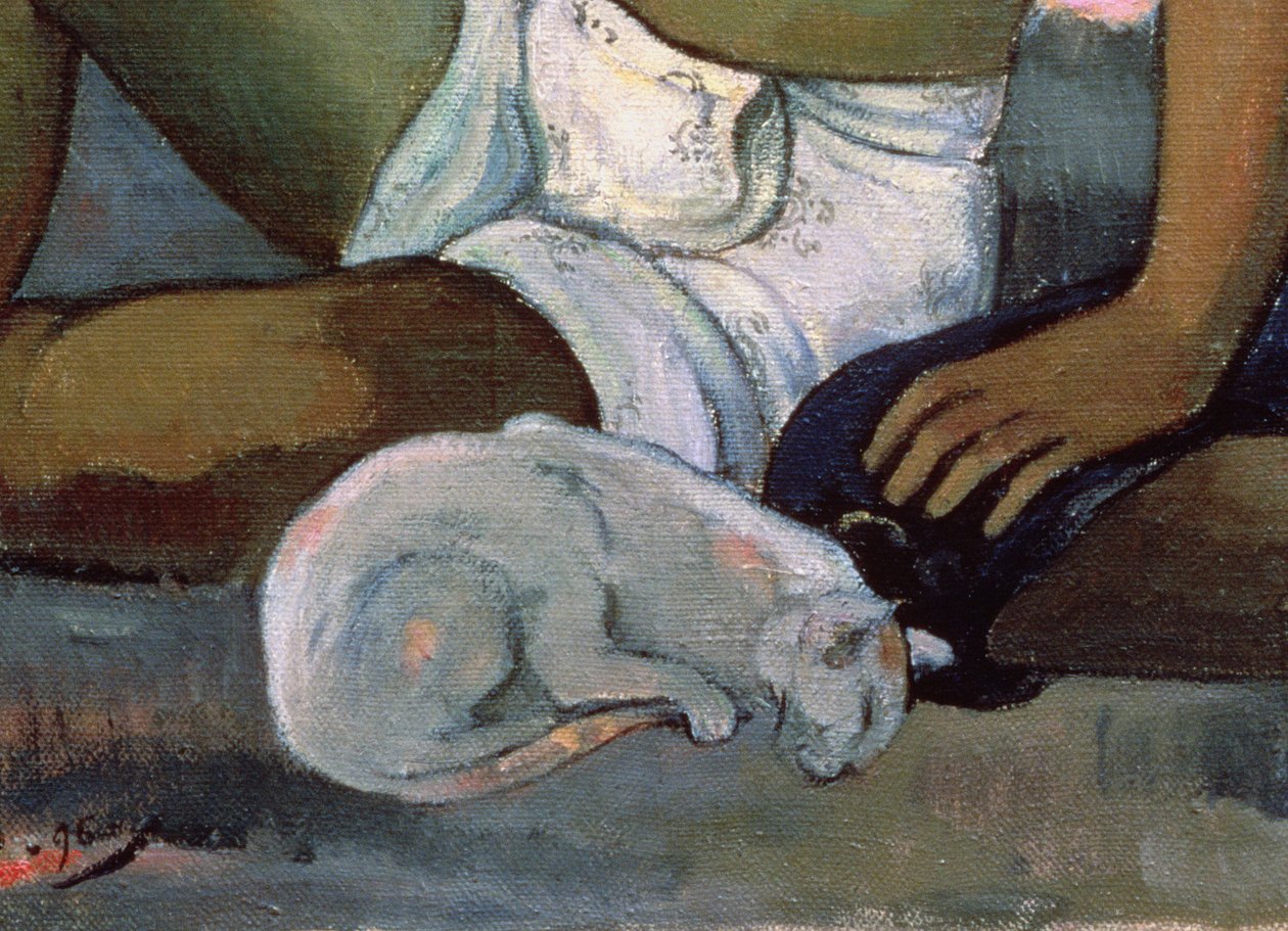 Eiaha Ohipa eller Tahitianere i et værelse, 1896 (detalje af 47617) af Paul Gauguin