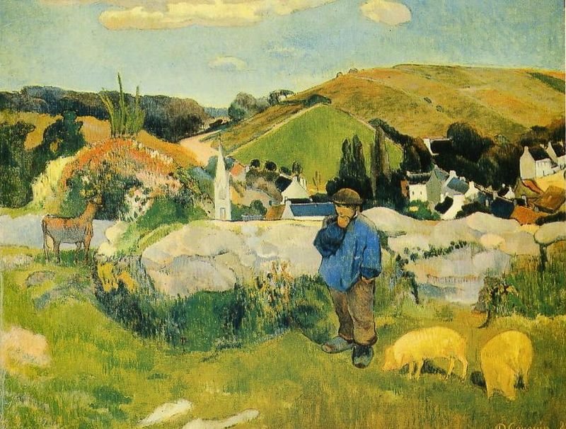 I Bretagne af Paul Gauguin