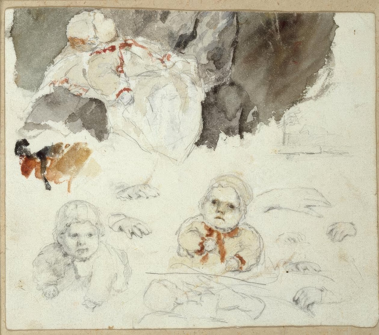 Studie af børn af Paul Gauguin