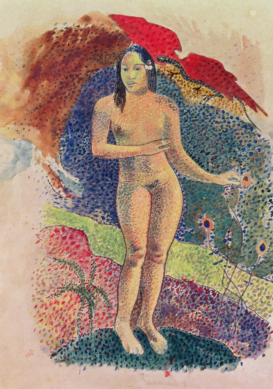 Kvindelige Tahiti nøgen af Paul Gauguin