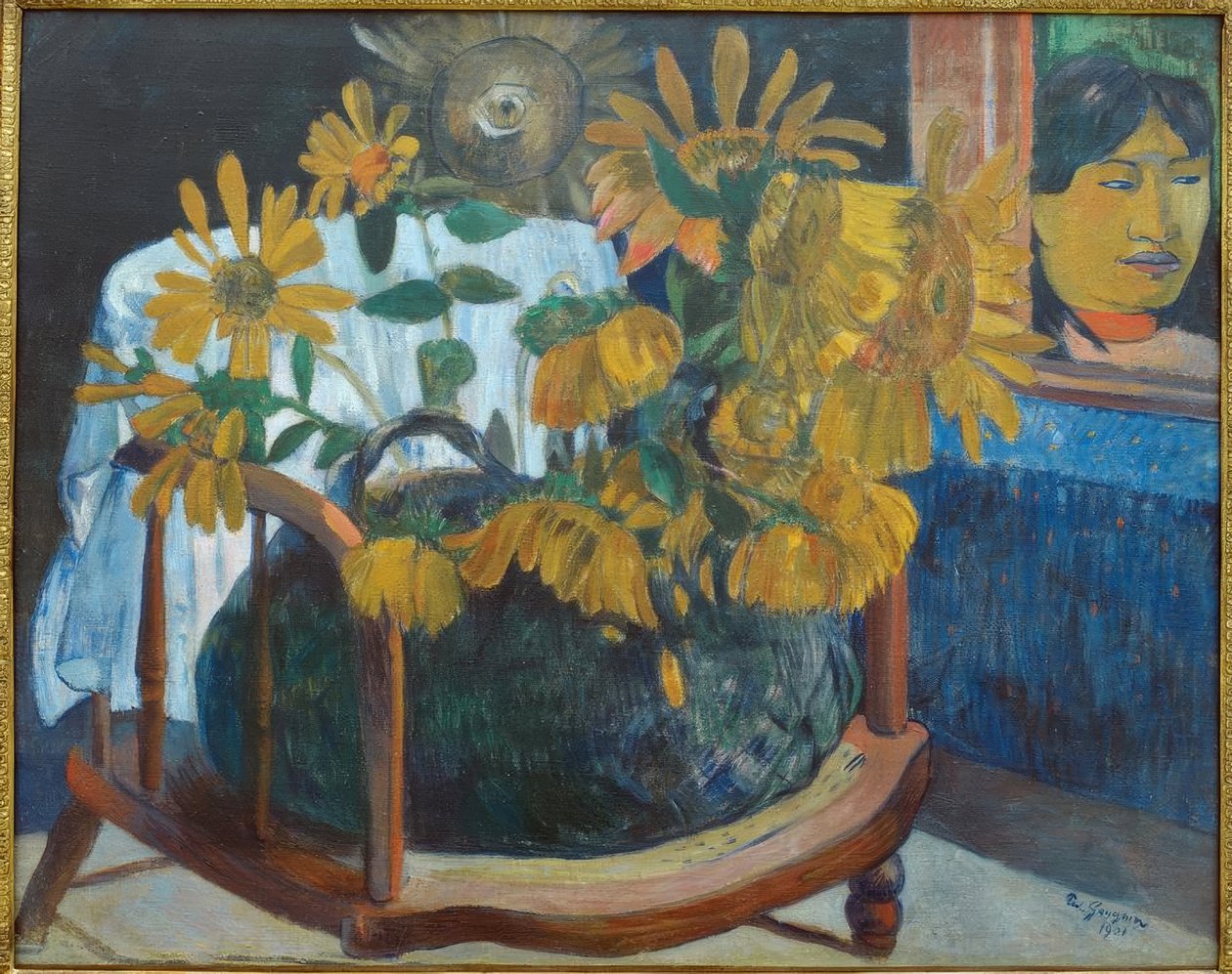 Solsikkeblomster i stol II af Paul Gauguin