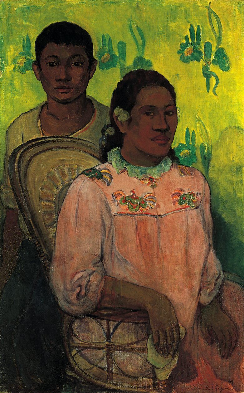 Ung pige og dreng fra Tahiti af Paul Gauguin