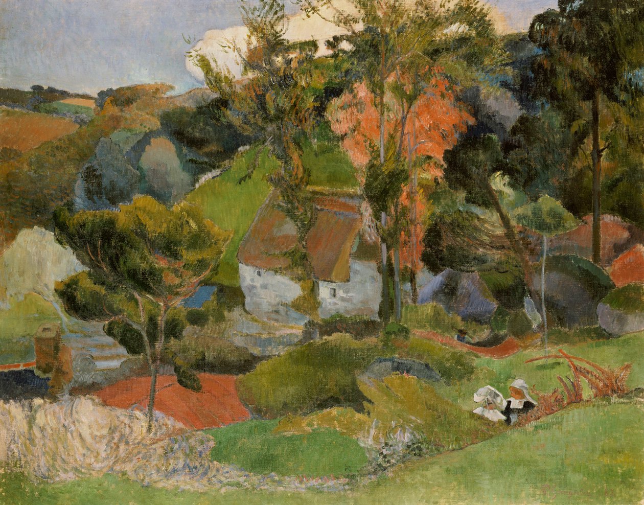 Landskab ved Pont Aven, 1888 af Paul Gauguin