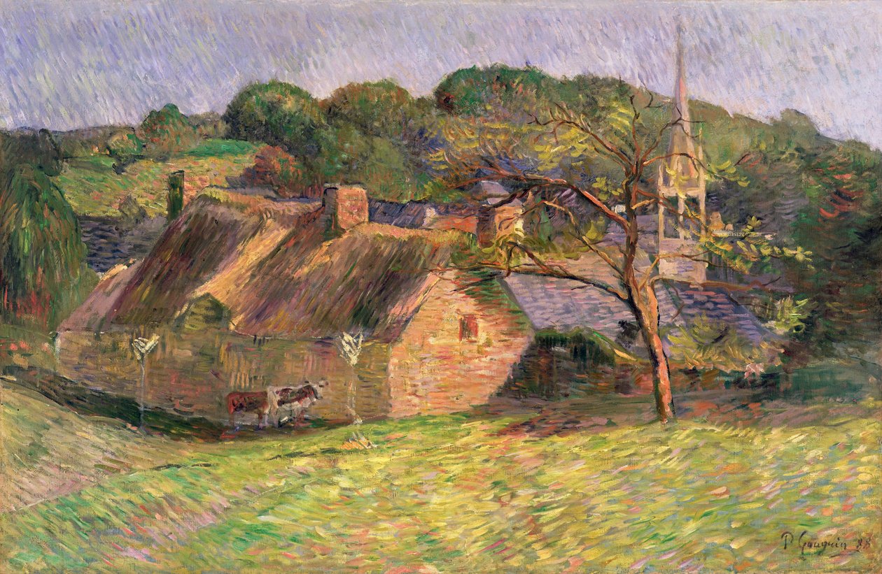 Landskab ved Pont-Aven, 1888 af Paul Gauguin