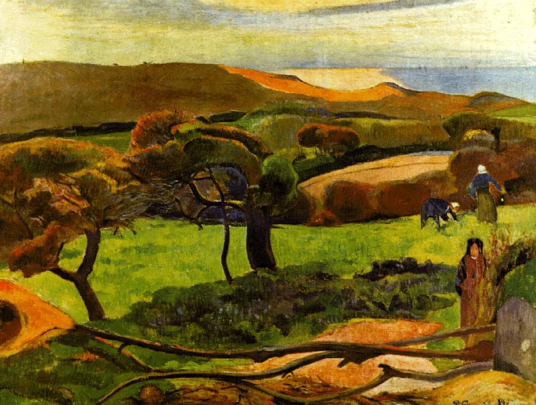 Landskab fra Bretagne af Paul Gauguin