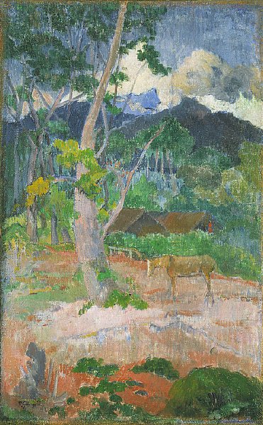 Landskab med en hest af Paul Gauguin