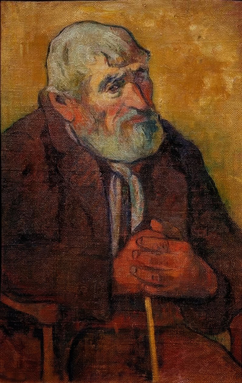 Den gamle mand med pinden af Paul Gauguin