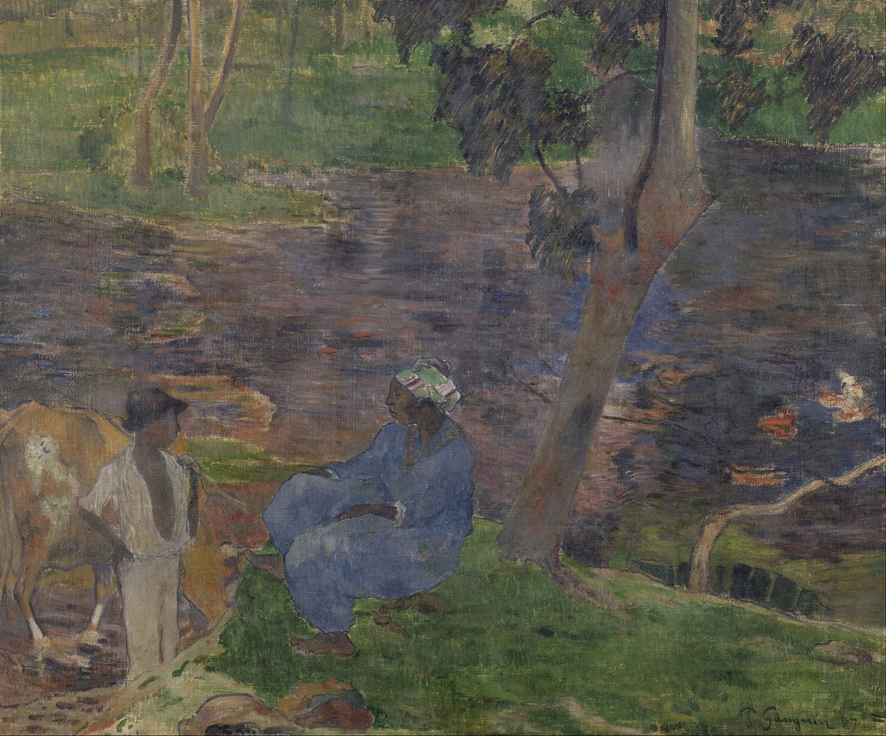 På bredden af søen ved Martinique af Paul Gauguin