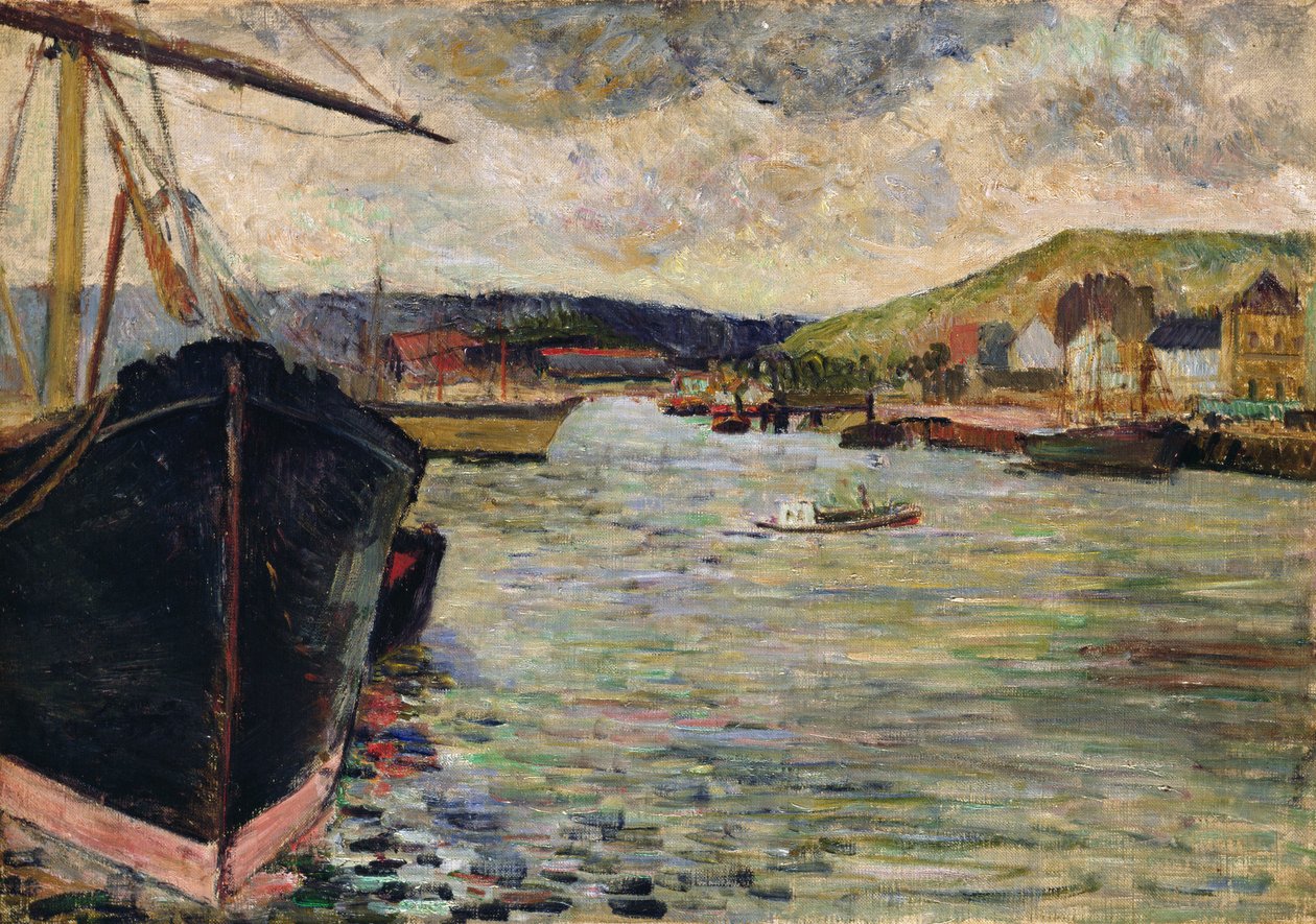 Havn i Rouen af Paul Gauguin