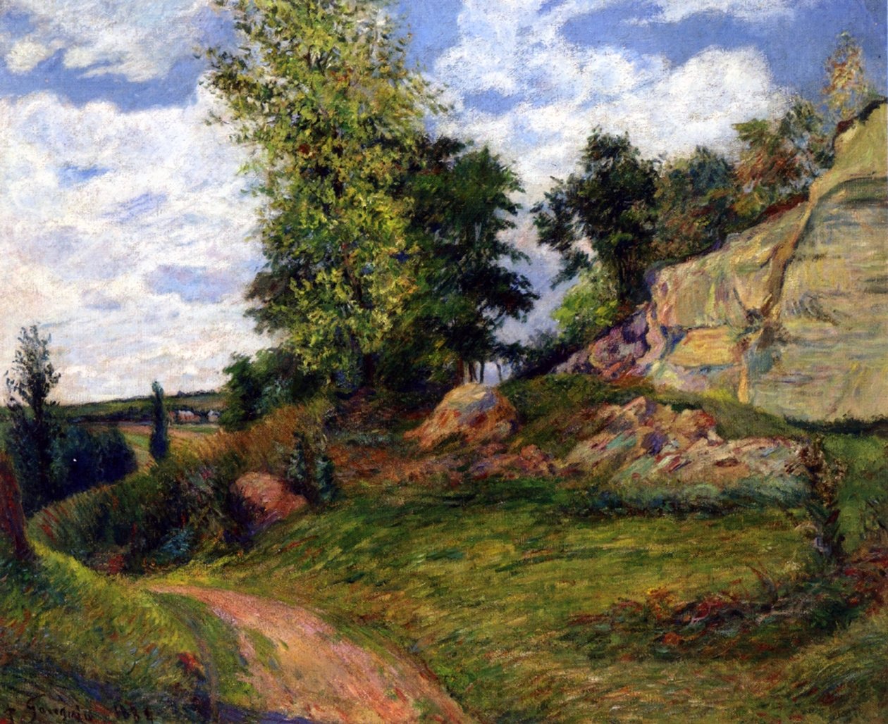 Stenbrud ved Pontoise, 1882 af Paul Gauguin
