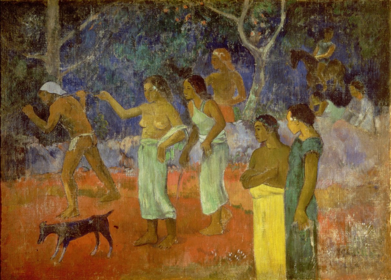 Scene fra Tahitian Life, 1896 af Paul Gauguin