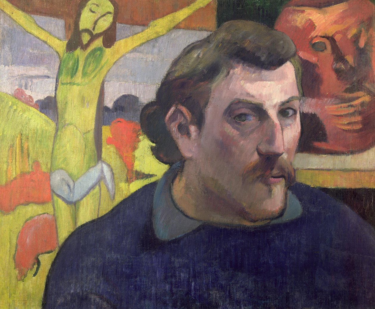 Selvportræt med den gule Kristus, 1890 af Paul Gauguin
