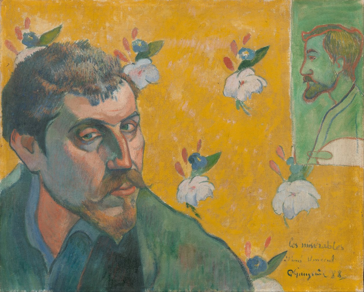 Selvportræt med portræt af Bernard, af Paul Gauguin