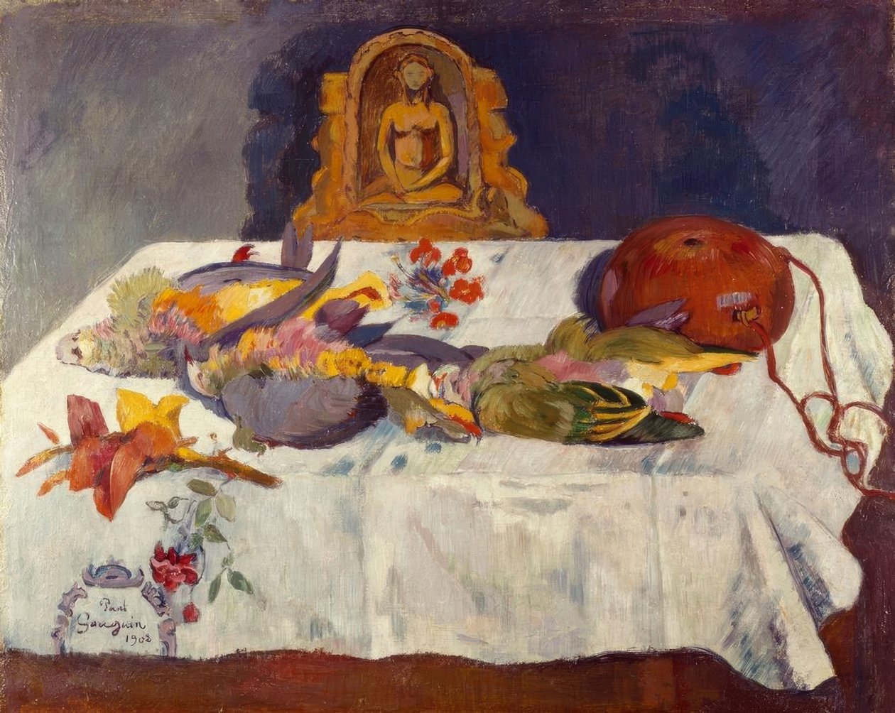 Stilleben med eksotiske fugle af Paul Gauguin