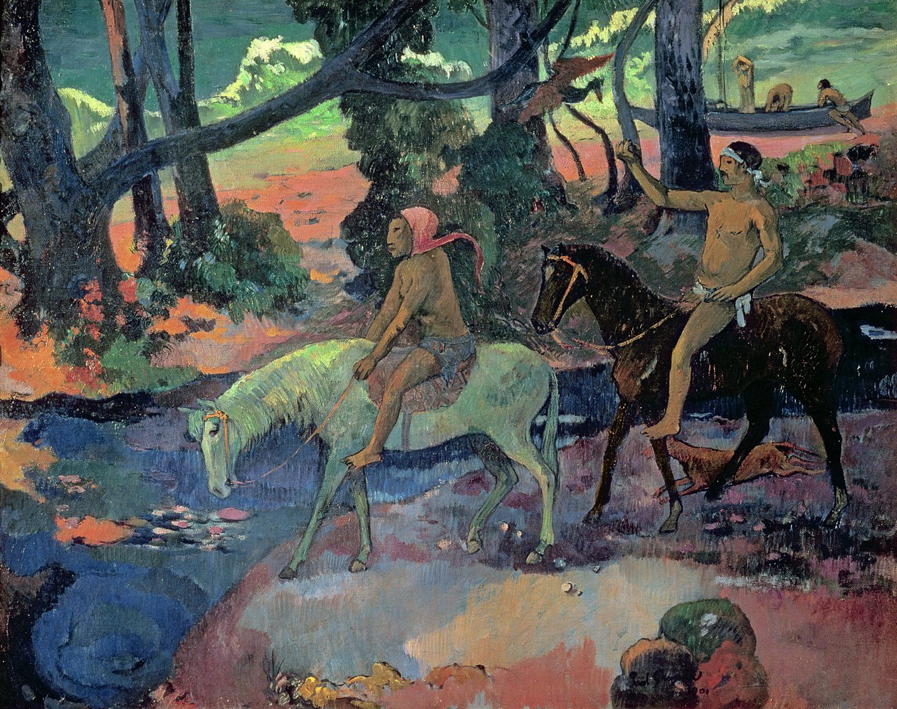 Flugten, Ford, 1901 af Paul Gauguin