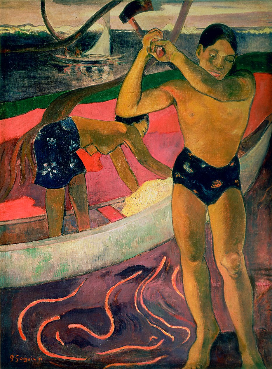 Manden med en økse, 1891 af Paul Gauguin